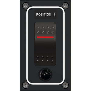 Paneltronics Waterproof Panel - DC 1-Position Illuminated Rocker Switch & Circuit Breaker [9960021B]