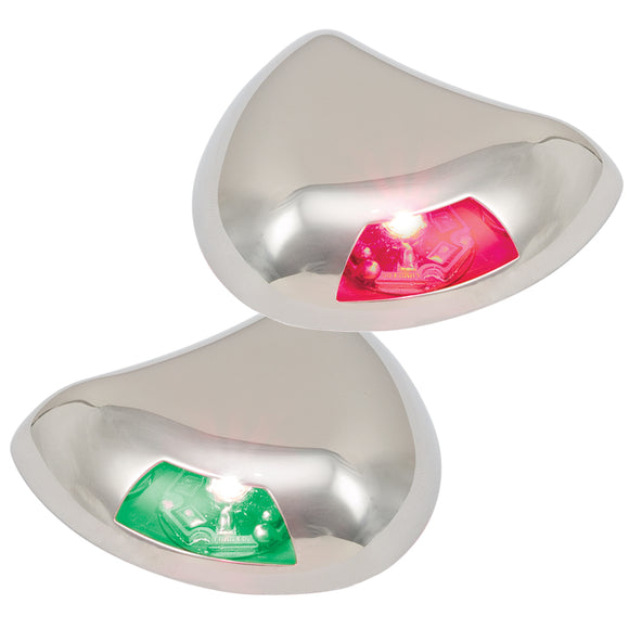 Perko Stealth Series LED Side Lights - Horizontal Mount - Red/Green [0616DP2STS]