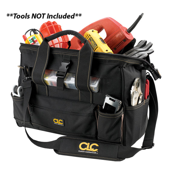 CLC 1534 Tool Bag w/Top-Side Plastic Parts Tray - 16