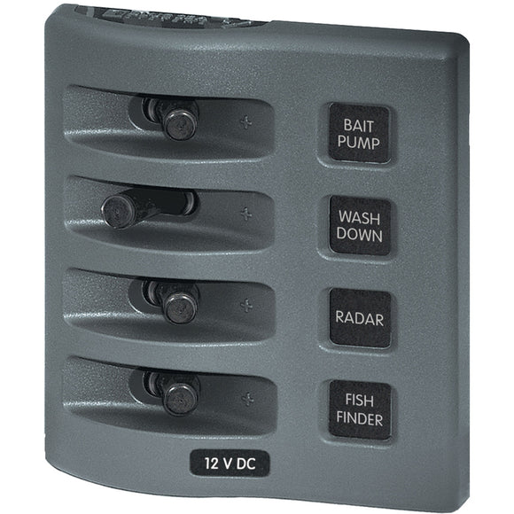 Blue Sea 4305 WeatherDeck 12V DC Waterproof Switch Panel - 4 Posistion [4305]