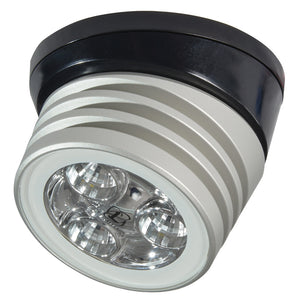 Lumitec Zephyr LED Spreader/Deck Light -Brushed, Black Base - White Non-Dimming [101326]