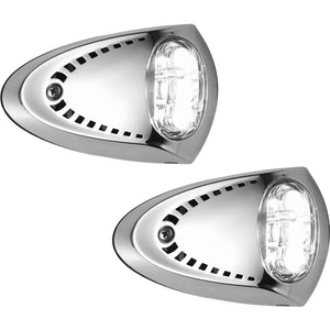 Attwood LED Docking Lights - Stainless Steel - White LED - Pair [6522SS7]