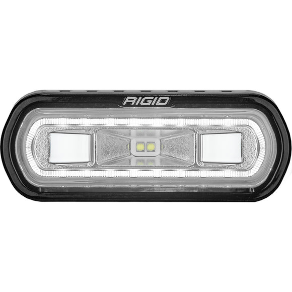 RIGID Industries SR-L Series Marine Spreader Light - Black Surface Mount - White Light w/White Halo [52100]