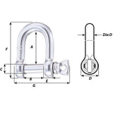 Wichard HR D Shackle - Diameter 15/64" [11204W]